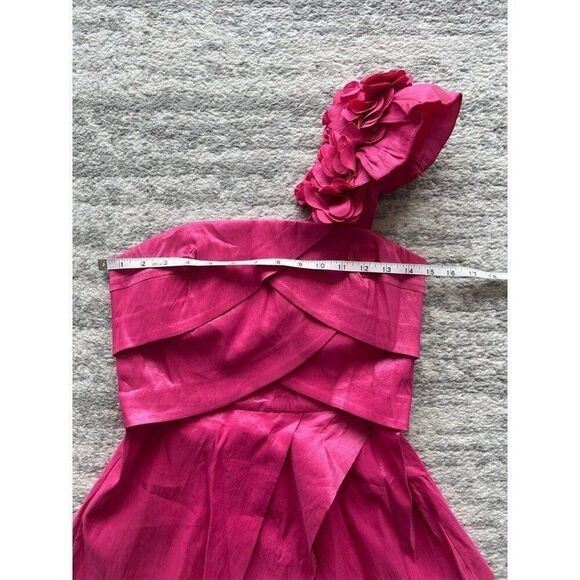 Betsey Johnson Inspired Retro Vintage Fun Rebel Glam Chic Pink One Shoulder Top - Picture 9 of 12